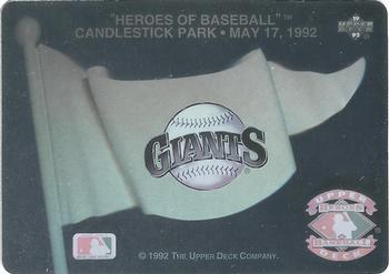 1992 Upper Deck - Heroes of Baseball Pennant Holograms #NNO San Francisco Giants Front