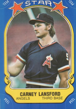 1981 Fleer Star Stickers #12 Carney Lansford Front