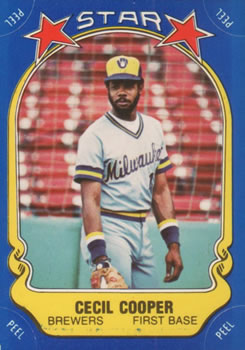 1981 Fleer Star Stickers #16 Cecil Cooper Front