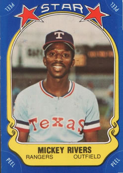 1981 Fleer Star Stickers #32 Mickey Rivers Front