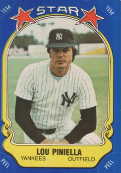 1981 Fleer Star Stickers #45 Lou Piniella Front
