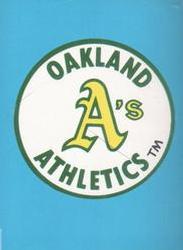 1983 Fleer Star Stickers #NNO Oakland A's Front