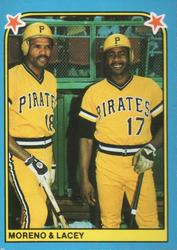 1983 Fleer Star Stickers #142 Omar Moreno / Lee Lacy Front