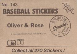 1983 Fleer Star Stickers #143 Al Oliver / Pete Rose Back