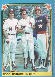 1983 Fleer Star Stickers #145 Pete Rose / Mike Schmidt / Ray Knight Front