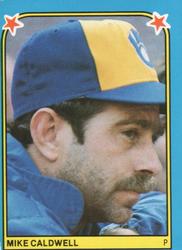 1983 Fleer Star Stickers #21 Mike Caldwell Front