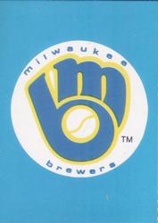 1983 Fleer Star Stickers #NNO Milwaukee Brewers Checklist Front