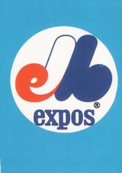1983 Fleer Star Stickers #NNO Montreal Expos Front