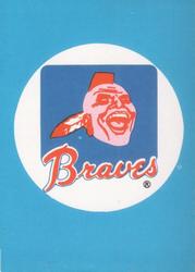 1983 Fleer Star Stickers #NNO Atlanta Braves Checklist Front