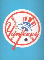 1983 Fleer Star Stickers #NNO New York Yankees Checklist Front