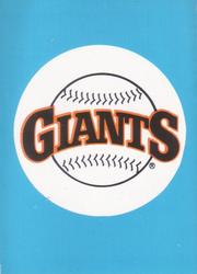 1983 Fleer Star Stickers #NNO San Francisco Giants Front