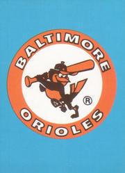1983 Fleer Star Stickers #NNO Baltimore Orioles Checklist Front