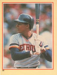 1984 Fleer Star Stickers #30 Lou Whitaker Front