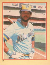 1984 Fleer Star Stickers #31 Cecil Cooper Front