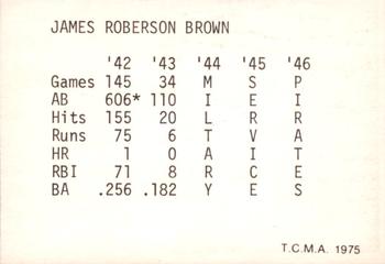 1975 TCMA 1942-1946 St. Louis Cardinals #NNO Jimmy Brown Back