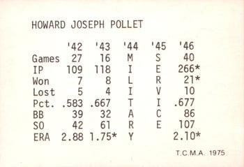 1975 TCMA 1942-1946 St. Louis Cardinals #NNO Howie Pollet Back