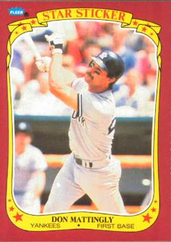 1986 Fleer Star Stickers #72 Don Mattingly Front