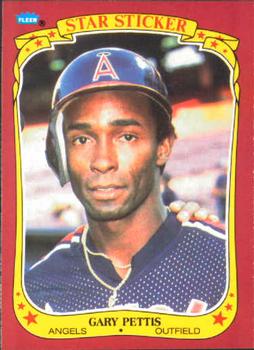 1986 Fleer Star Stickers #88 Gary Pettis Front