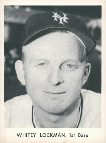 1955 Jay Publishing New York Giants #NNO Whitey Lockman Front
