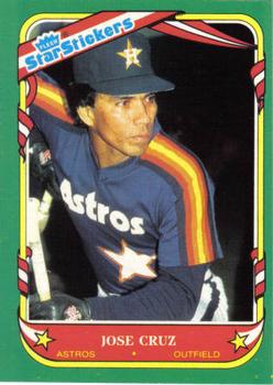 1987 Fleer Star Stickers #26 Jose Cruz Front