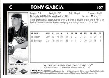 2000 Choice Winston-Salem Warthogs Update #07 Tony Garcia Back