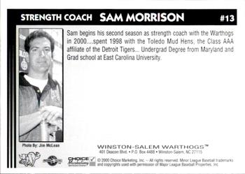 2000 Choice Winston-Salem Warthogs Update #13 Sam Morrison Back