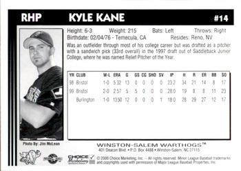 2000 Choice Winston-Salem Warthogs Update #14 Kyle Kane Back