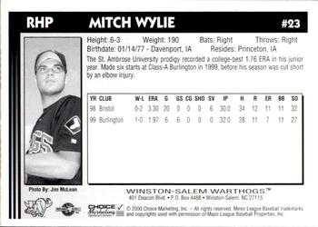 2000 Choice Winston-Salem Warthogs Update #23 Mitch Wylie Back