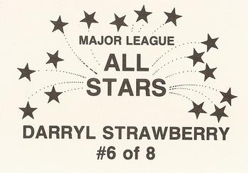 1989 Major League All-Stars (unlicensed) #6 Darryl Strawberry Back