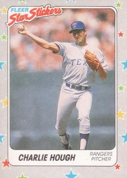 1988 Fleer Star Stickers #64 Charlie Hough Front
