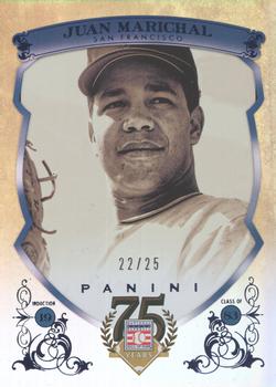2014 Panini Hall of Fame 75th Year Anniversary - Blue Frame Blue #55 Juan Marichal Front