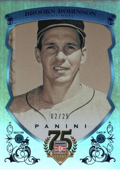 2014 Panini Hall of Fame 75th Year Anniversary - Blue Frame Blue #56 Brooks Robinson Front