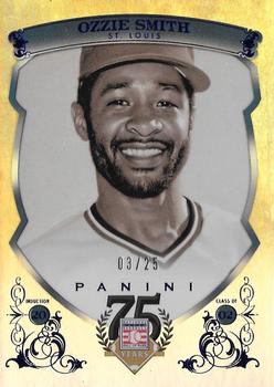 2014 Panini Hall of Fame 75th Year Anniversary - Blue Frame Blue #85 Ozzie Smith Front