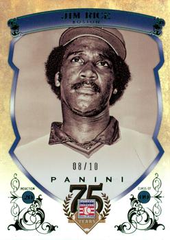2014 Panini Hall of Fame 75th Year Anniversary - Blue Frame Green #93 Jim Rice Front