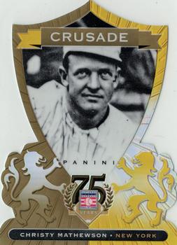 2014 Panini Hall of Fame 75th Year Anniversary - Crusades Gold Die Cut #3 Christy Mathewson Front