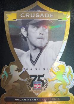 2014 Panini Hall of Fame 75th Year Anniversary - Crusades Gold Die Cut #82 Nolan Ryan Front
