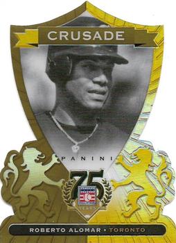 2014 Panini Hall of Fame 75th Year Anniversary - Crusades Gold Die Cut #95 Roberto Alomar Front