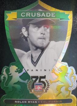 2014 Panini Hall of Fame 75th Year Anniversary - Crusades Green Die Cut #82 Nolan Ryan Front