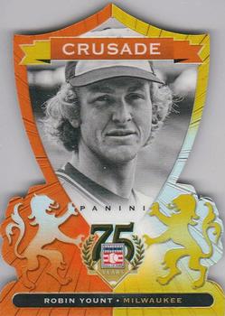 2014 Panini Hall of Fame 75th Year Anniversary - Crusades Orange Die Cut #83 Robin Yount Front