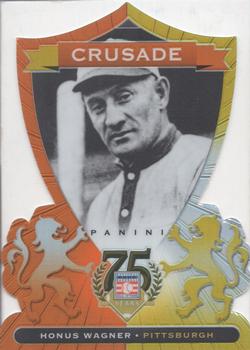 2014 Panini Hall of Fame 75th Year Anniversary - Crusades Orange Die Cut #4 Honus Wagner Front