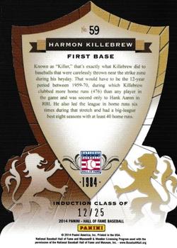 2014 Panini Hall of Fame 75th Year Anniversary - Crusades Orange Die Cut #59 Harmon Killebrew Back