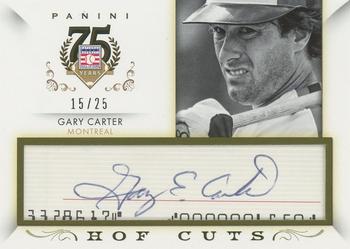 2014 Panini Hall of Fame 75th Year Anniversary - HOF Cut Signatures #21 Gary Carter Front
