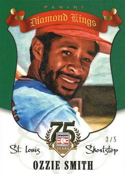 2014 Panini Hall of Fame 75th Year Anniversary - Diamond Kings Green #85 Ozzie Smith Front