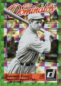 2014 Panini Hall of Fame 75th Year Anniversary - Elite Dominator #16 Jimmie Foxx Front