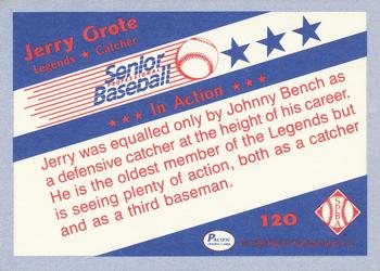 1990 Pacific Senior League #120 Jerry Grote Back