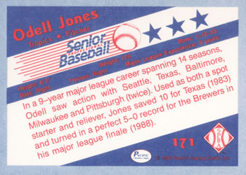 1990 Pacific Senior League #171 Odell Jones Back