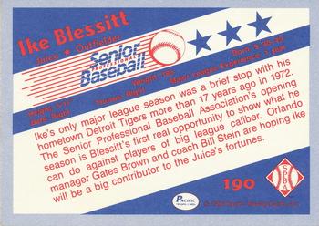 1990 Pacific Senior League #190 Ike Blessitt Back