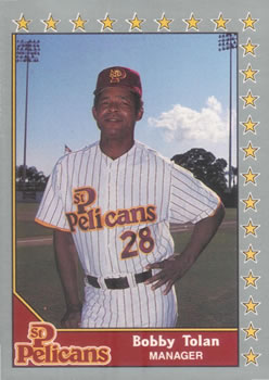 1990 Pacific Senior League #1 Bobby Tolan Front