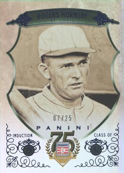 2014 Panini Hall of Fame 75th Year Anniversary - Green Frame Blue #14 Rogers Hornsby Front