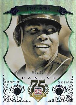 2014 Panini Hall of Fame 75th Year Anniversary - Green Frame Blue #90 Tony Gwynn Front